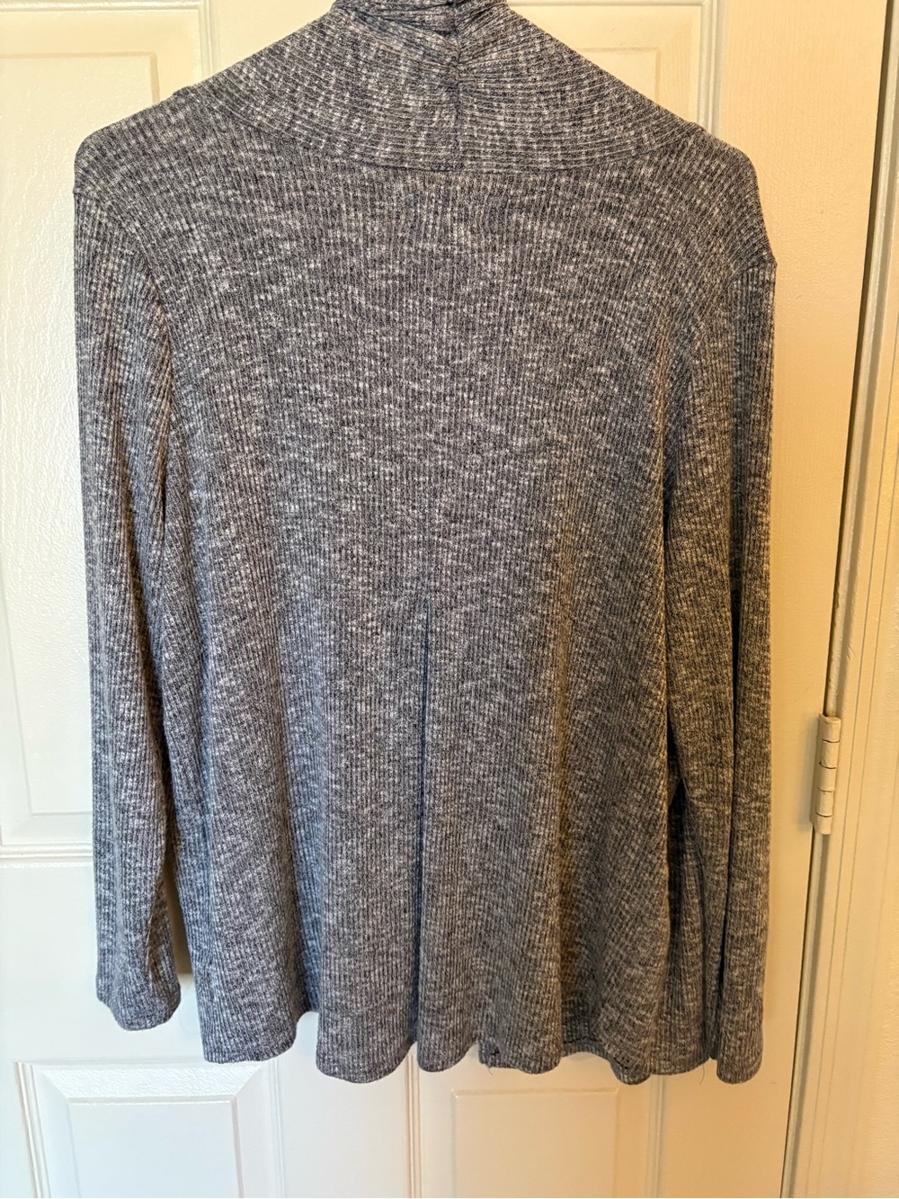 a.n.a Gray Open-Front Rib Knit Cardigan - Picture 2 of 2